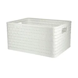 Rotho Aufbewahrungsbox  COUNTRY , weiß , Kunststoff , Maße (cm): B: 27,8 H: 19,1