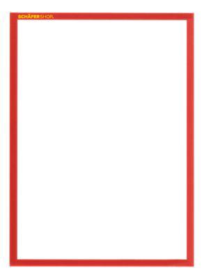 Schäfer Shop Pure SSI Magnetrahmen Standard, DIN A4 Hochformat, 5 Stück, rot