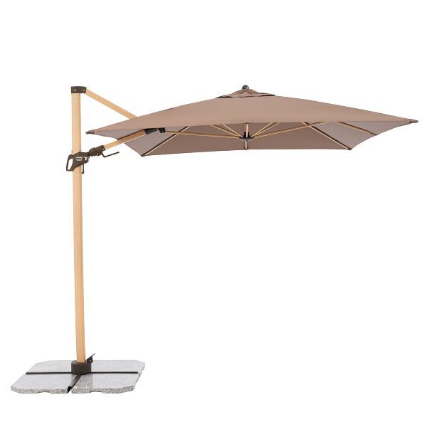 Sonnenschirm Kurbelschirm Ampelschirm Doppler Polyester 180 g/m² greige