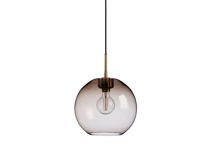 Belid Hängeleuchte Gloria, Dunkelbraun, Messingfarben, Metall, Glas, 29 cm, CE, Lampen & Leuchten, Innenbeleuchtung, Hängeleuchten, Pendelleuchten