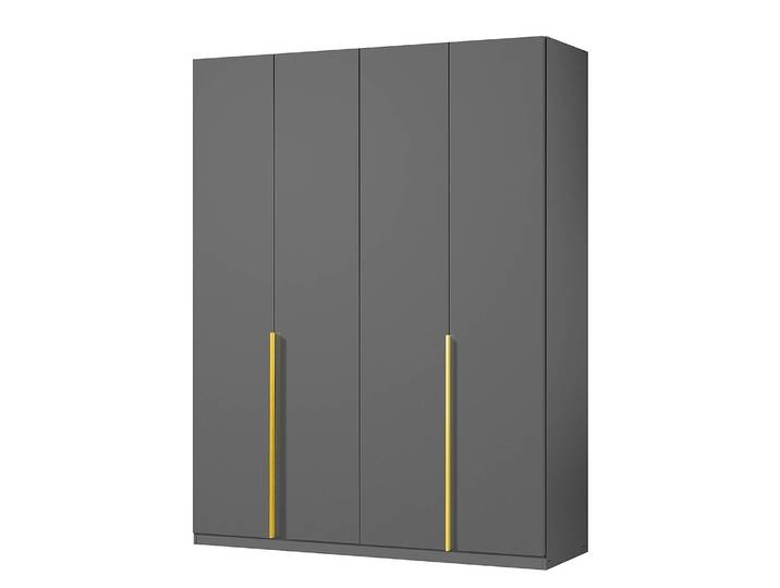 Drehtürenschrank Glam 180cm Grau Comfort Gold