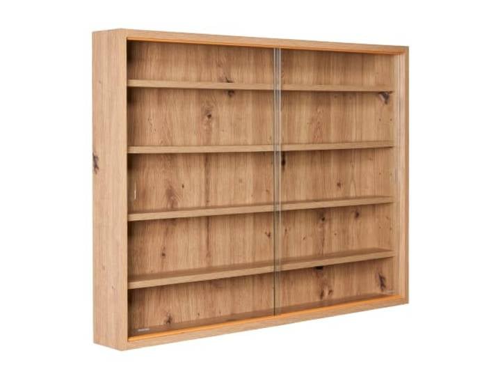 Inter Link Vitrine Collection pour Figurines chêne Artisan 80x60cm Idéale pour les collectionneurs vitrine murale en MDF et verre pour mettre les figurines à l'abri de la poussière
