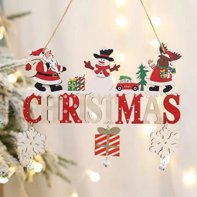 Inspired Finds Rustic Wooden Christmas Hanging Ornament For Door Tree And Wall Decor christmas
