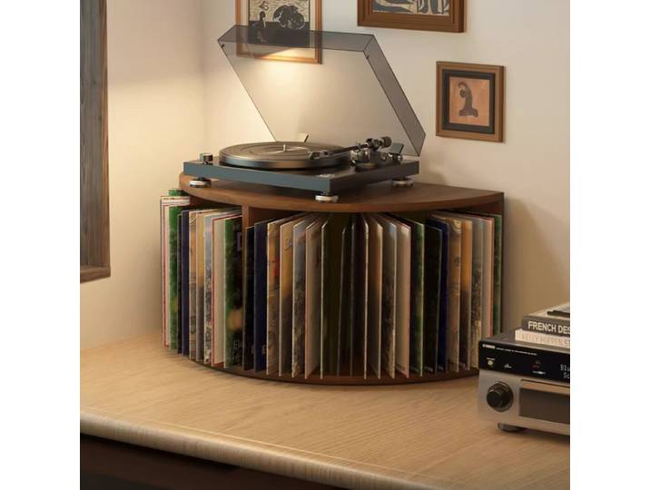 Support pour CD en métal noir, étagère de rangement pour disques vinyles, organisateur de magazines, support de plateau tournant Compact empilable, meubles de salon