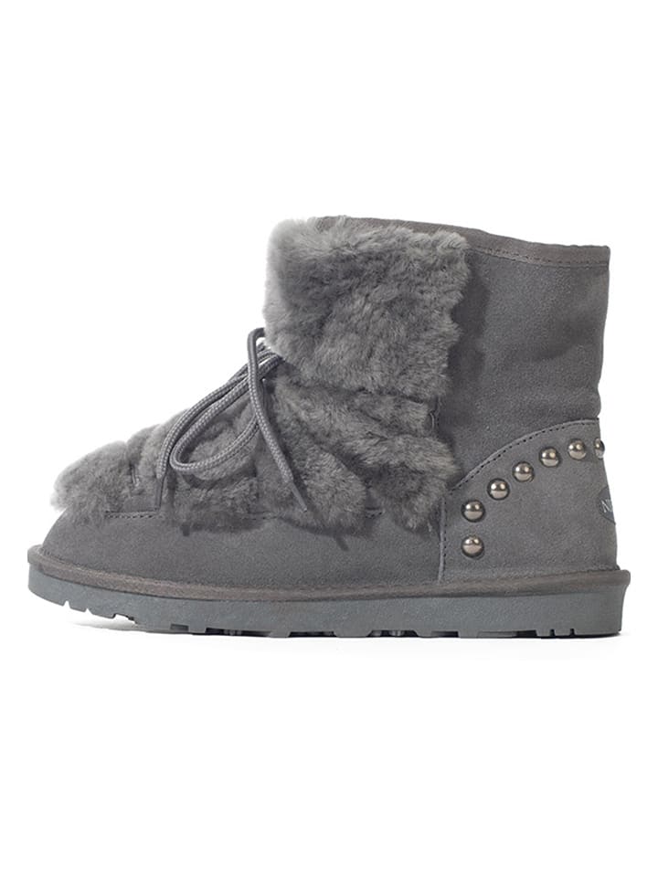 NICEBAY Leder-Boots "Inaya" in Grau - 38