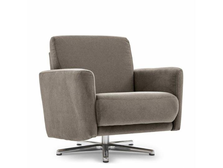 Calizza Interiors Lari Sessel - Flachgewebe Eco-Soil 12 cappuccino - ohne Zusatzausstattung Modern, Zeitlos