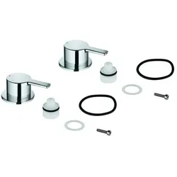 Grohe Griffpaar Lineare 48357 48357000 Markierung blau/rot chrom