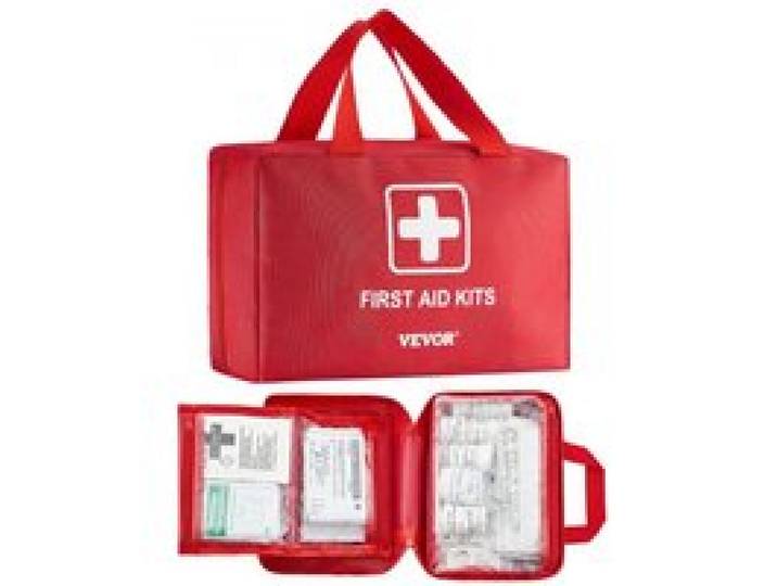 VEVOR Trousse Premiers Secours en Nylon 600D Kit Sac de Survie 500 PCS Fournitures Médicales d'Urgence, pour Maison, Voiture, Bureau, Voyages, Camping, Camion, Randonnée, Sport, Urgences en Extérieur