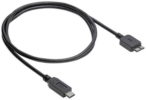Akyga USB-Kabel USB-Micro-B 3.0 Stecker, USB-C Stecker 1.00m Schwarz AK-USB-44