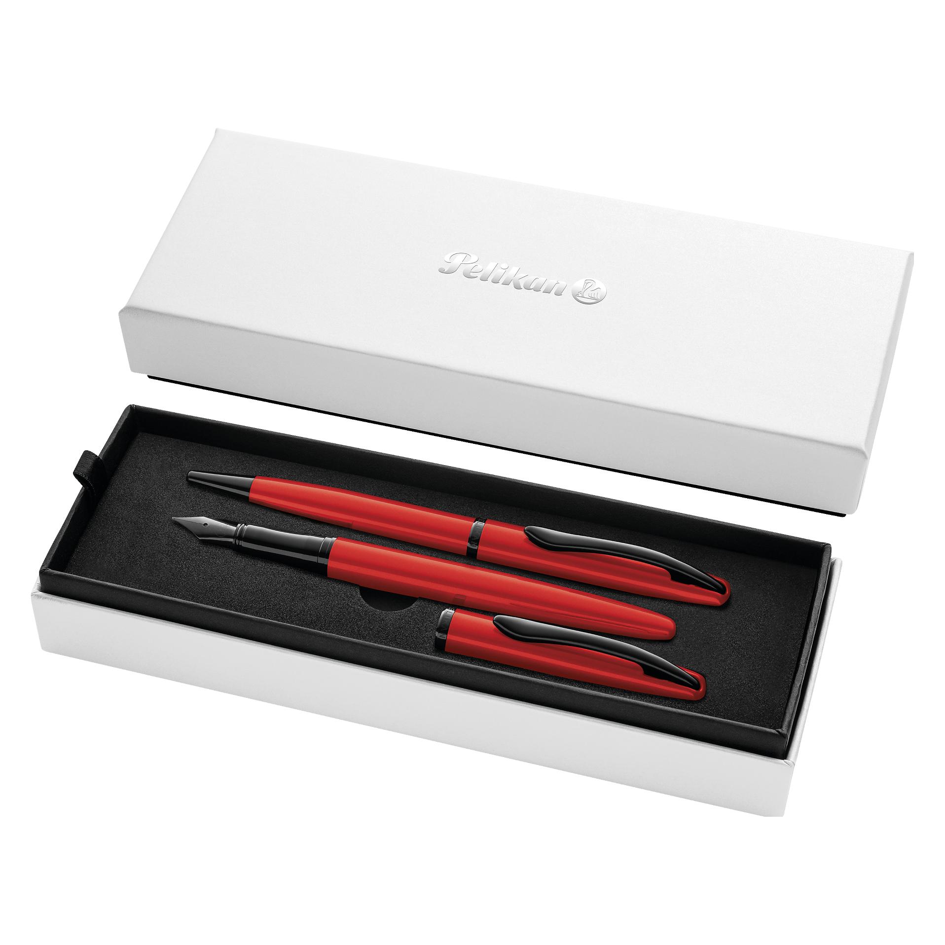 Pelikan Füllhalter & Kugelschreiber Jazz Noble Elegance im Set, Red (2x) (400198410)