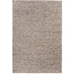 TISCA Webteppich Respect Meadow 170 x 240 cm Wolle Grau