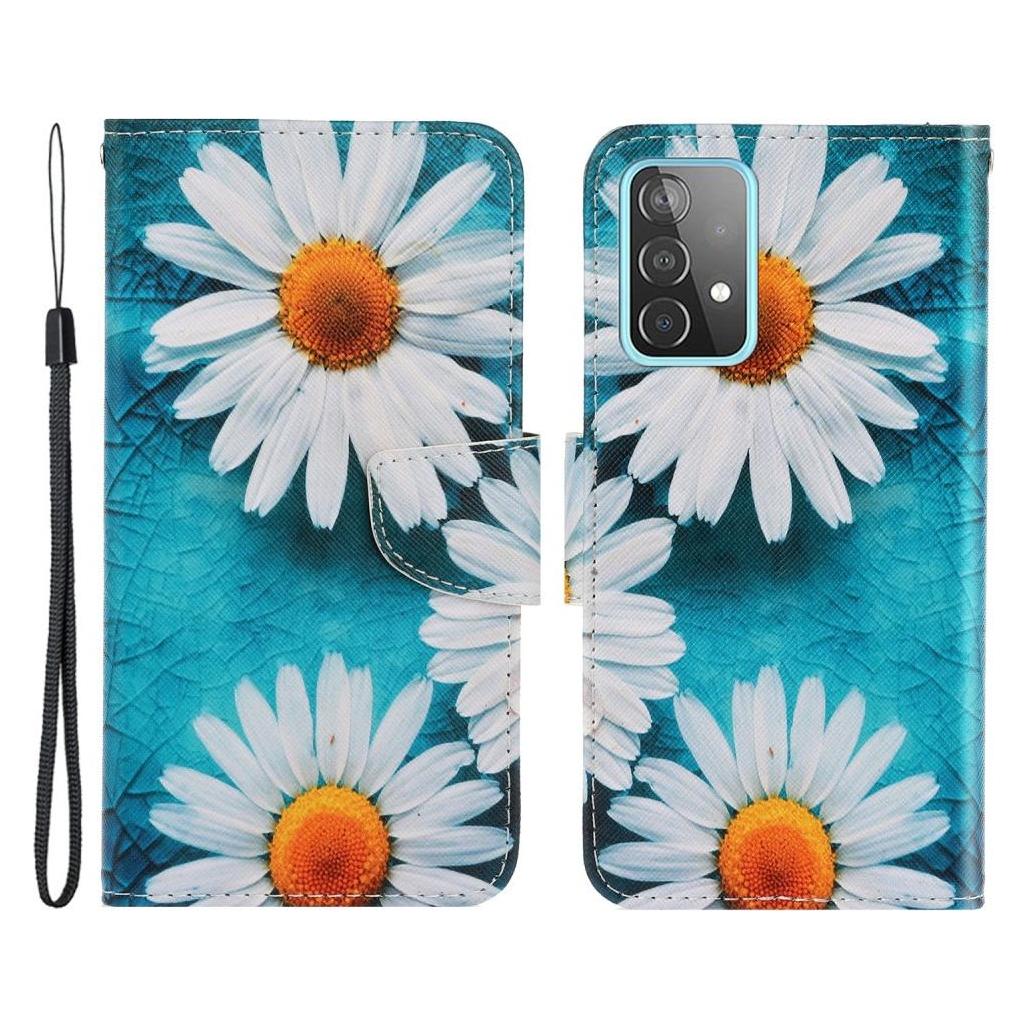 Cover-Discount Galaxy A53 5G - Leder Hülle Margeriten (Samsung Galaxy A53 5G) (101241808F)