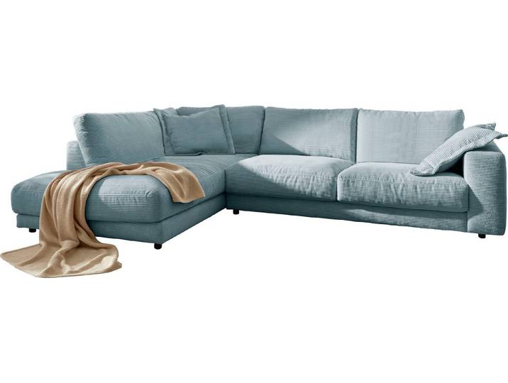 Home affaire Ecksofa Enisa XXL B/T/H: 325/224/85 cm L-Form, Kuschelig, gemütlich, in 5 Farben, Bezug in Cord, mit 2 Zierkissen