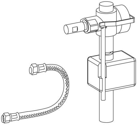 Mepa Ersatzset 590267  UP-Spülkasten SC R11, Füllventil mit Panzerschlauch