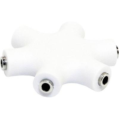LogiLink CA1088 Klinke Audio Adapter [3x Klinkenbuchse 3.5mm - 3x Klinkenbuchse 3.5 mm] Weiß