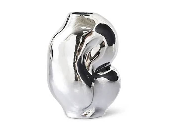 HKliving Vase Gleam small Chrome