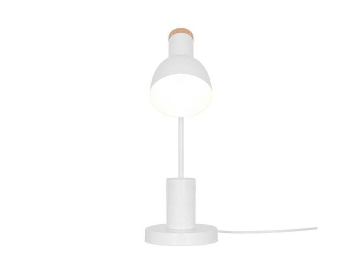 Lampe à poser Devone blanche - Nordlux - Chambre à coucher - Scandinave - Métal - Avec abat-jour