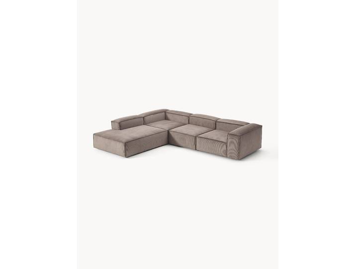 Modulares XL-Ecksofa Lennon (4-Sitzer) aus Cord