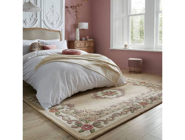 Wollteppich Aubusson Beige/Rehbraun 150 x 240cm Wolle