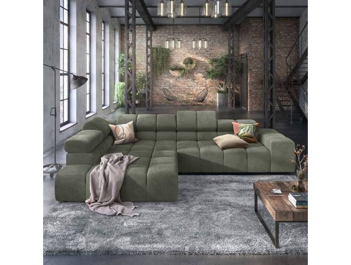 HOMELIV. Ecksofa Charlotta 319x215x82cm Feincord
