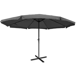 Décoshop26 - Sonnenschirm für Garten oder Terrasse Ø 5 m Polyester und Aluminium 28 kg anthrazit ohne Schirmständer 04_0003869