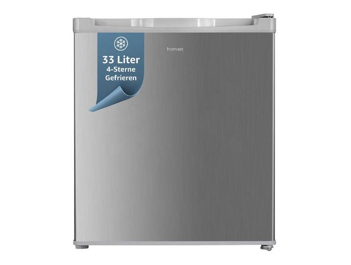 homeX Gefrierschrank FM1015-S, 51 cm hoch, 44 cm breit, Mini Gefriertruhe, Tiefkühlschrank klein, Gefrierbox, Freezer, 33 L