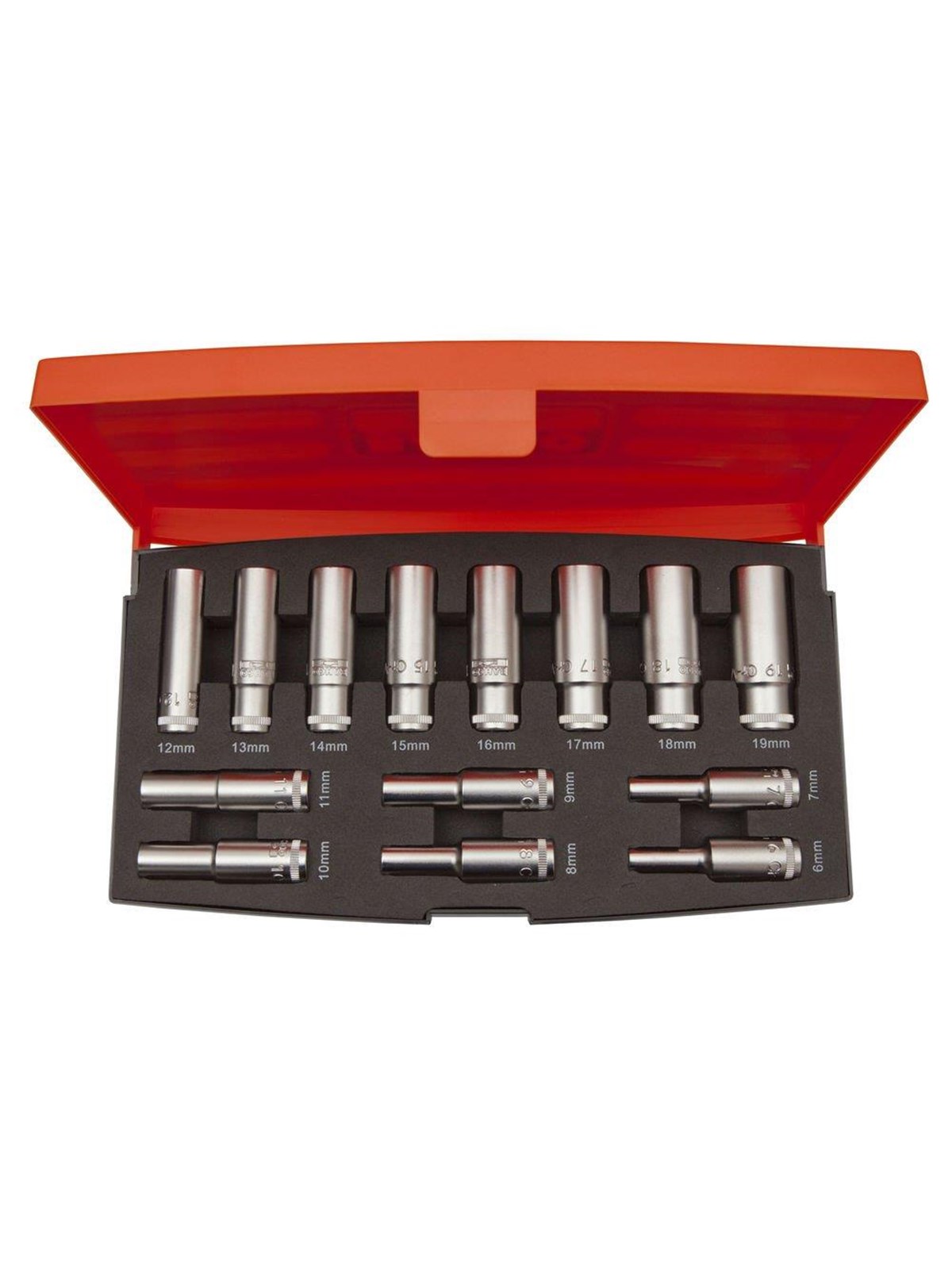 BAHCO socket set 3/8 lang 14 pieces 6-19mm