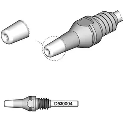 JBC Entlötspitze Serie D530, D530004/1.3 mm, 3.2 mm, Pincleaning (Entlötspitze), Lötgerät Zubehör