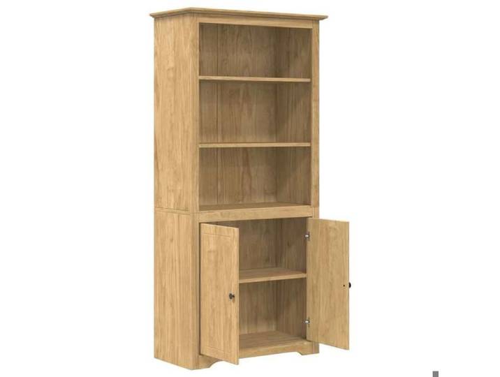 BEAU Bibliothèque de rangement - ZENCORE - Organisateur de Livre - Pour Séjour - BODO Marron miel 82x40x173cm LH93938