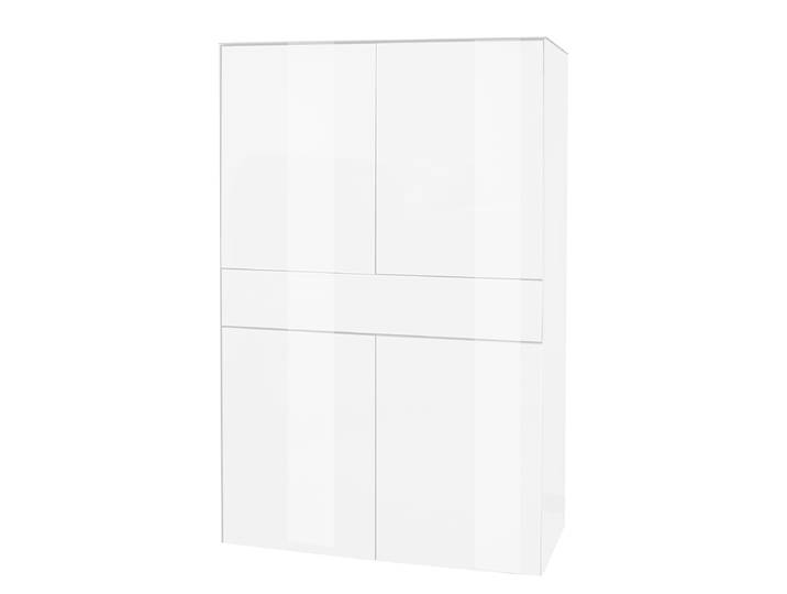 Buffet haut 91 x 140 x 42cm Blanc/Blanc