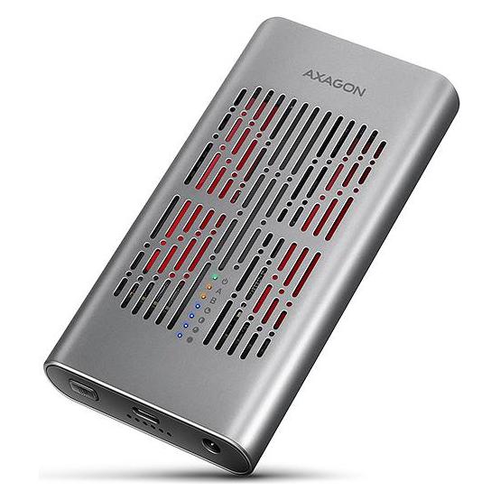 Axagon EEM2-20GD, USB-C 20Gbps externí box pro dva M.2 NVMe SSD s funkcí klonování (M.2) (EEM2-20GD)