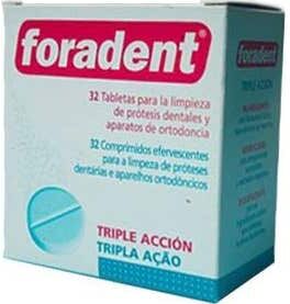 Foradent comp de limpieza para prótesis 30 uds
