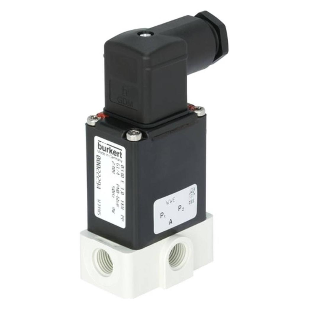 Bürkert 3/2-Wege-Magnetventil für aggressive Medien, G 1/4" (Gehäuse) (69917)