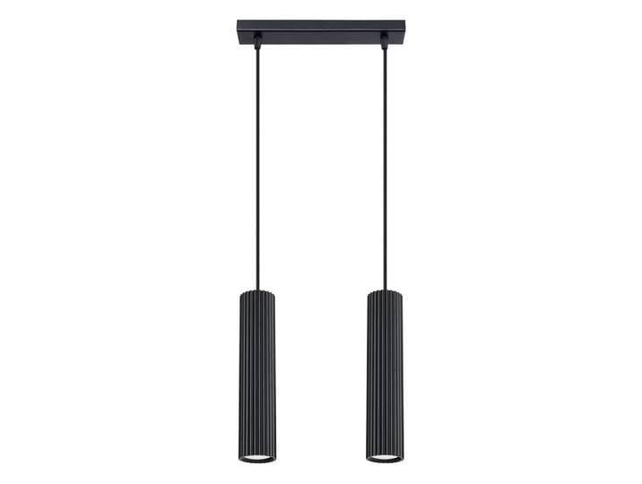 Suspension Aluminium Noir GU10 2 Karbon