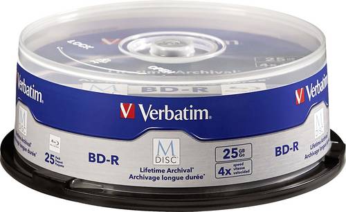 Verbatim 98909 M-DISC Blu-ray Rohling 25GB 25 St. Spindel