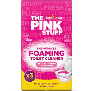 ThePinkStuff WC-Reiniger The Miracle, WC-Schaum, Pulver, mit Citrusduft, Pack 3x 100 g