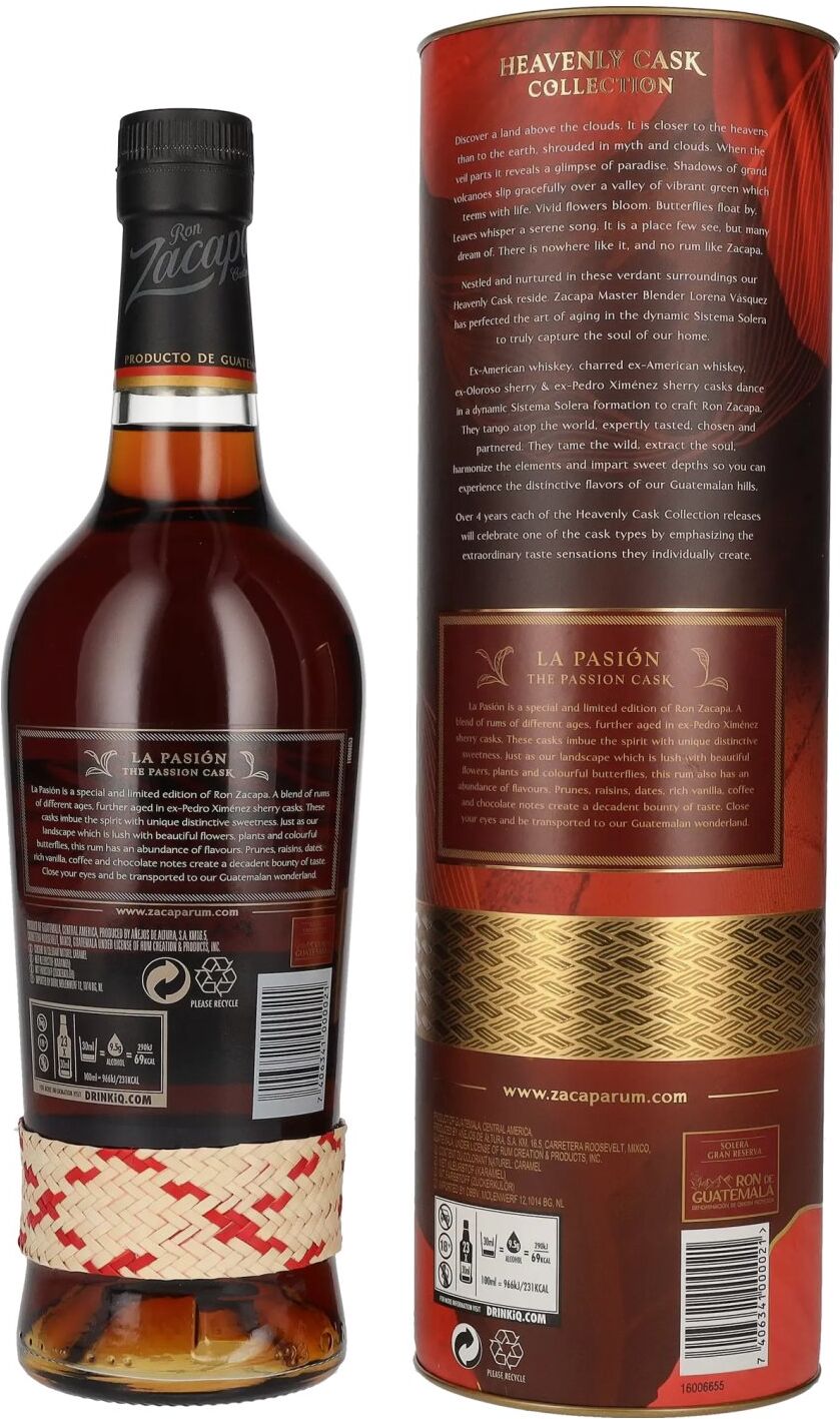 Ron Zacapa Centenario SISTEMA SOLERA La Pasión Heavenly Cask Collection 40% Vol. 0,7l in Geschenkbox
