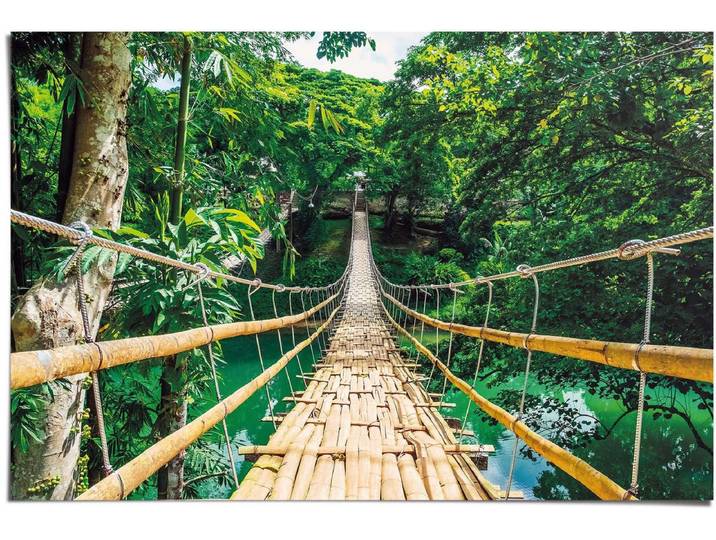Poster Jungle Bridge - 61 x 91\,5 - Papier - REINDERS