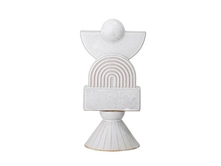 Skulptur Svalen Weiß– Skulpturales Designobjekt aus Steingut - Weiß - Luxusbetten24