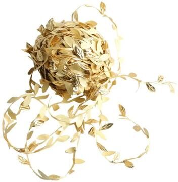Uplift Essentials Gold Leaf Vine Garland Artificial Silk Leaves Wreath For Wedding Decor Scrapbooking And DIY Crafts gold 5m