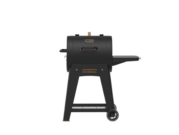 PIT BOSS Barbecue à Charbon Lexington Onyx Edition avec Grilles à 2 Niveaux Jusqu'à 30 burgers\, Accès latéral au charbon\, Étagère avec crochets\, Étagère inférieure\, Support externe pour grille