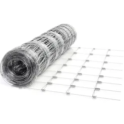 Wiltec, Gartenzaun, Wildzaun Weidezaun 50m lang 100/08/15 Drahtzaun Knotengeflecht Forstzaun