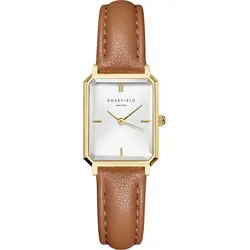 Rosefield OWBLG-O85 Damenuhr Quarz Octagon XS Braun/Goldfarben