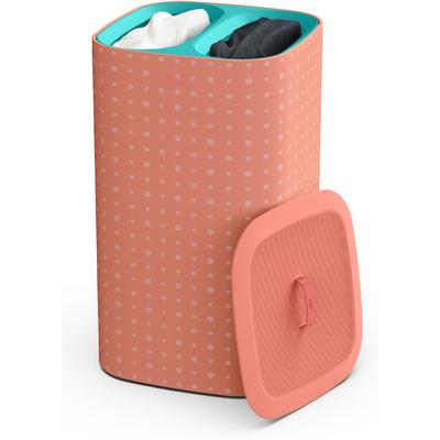 Wäschekorb JOSEPH JOSEPH "Tota Pop 60-Liter", rot (orange), B:59,5cm H:71cm T:40cm, Stoff, Wäschesammler, Wäschekorb, 2x30-Liter-Tragetaschen aus Stoff