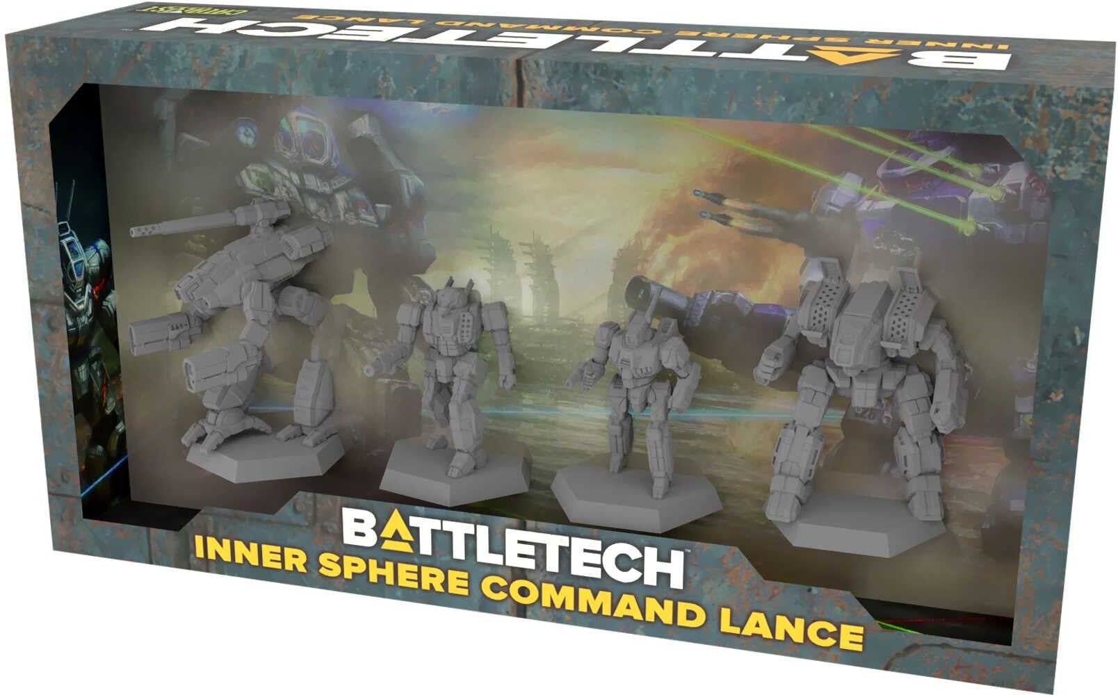 BattleTech Inner Sphere Command Lance Miniature Set by Catalyst Game Labs, Includes Marauder, Archer, Valkyrie and Stinger, for Tabletop Games