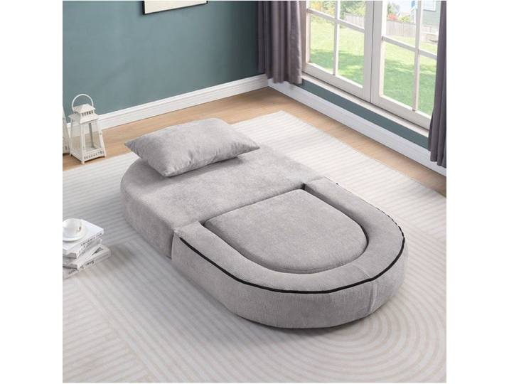 Fauteuil-lit pliable avec coussin futon compressé convertible pour chambre salon bureau ou invités