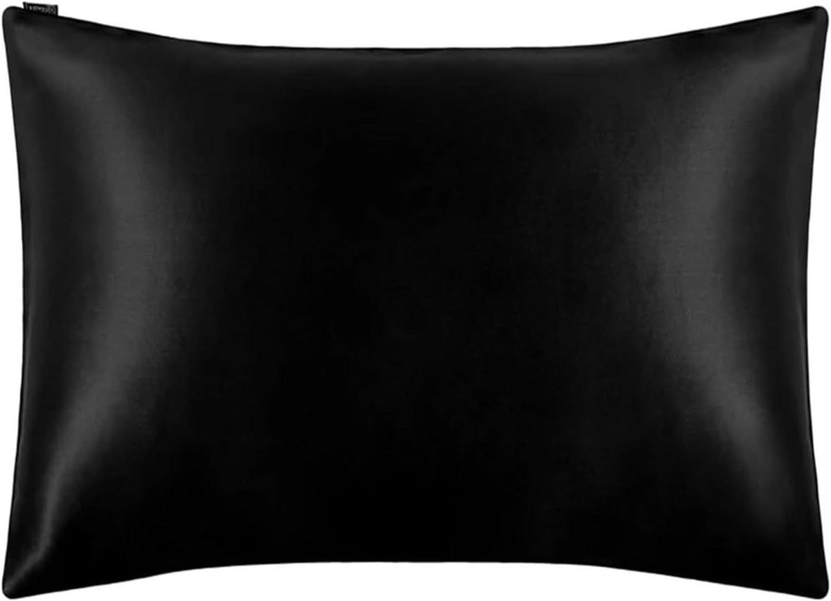 Verkoelende Zijden Kussensloop voor Haar en Huid - Zwart - 60 x 70 cm