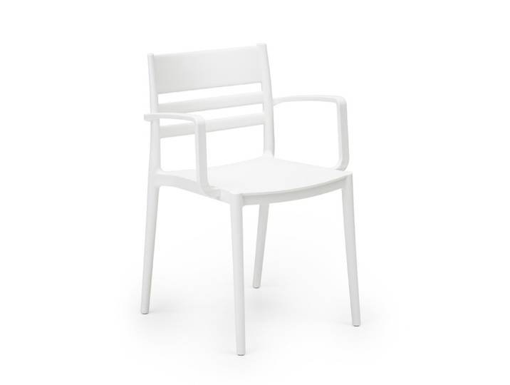 Armlehn-Stuhl Lambda weiß 56x81x53.5 cm