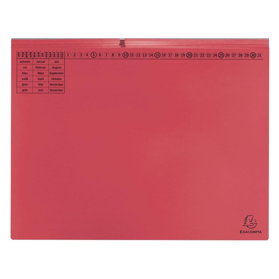 Exacompta 25 Hängehefter Exaflex Karton rot 2 x kaufmännische Heftung (A4, 25x) (370403B)