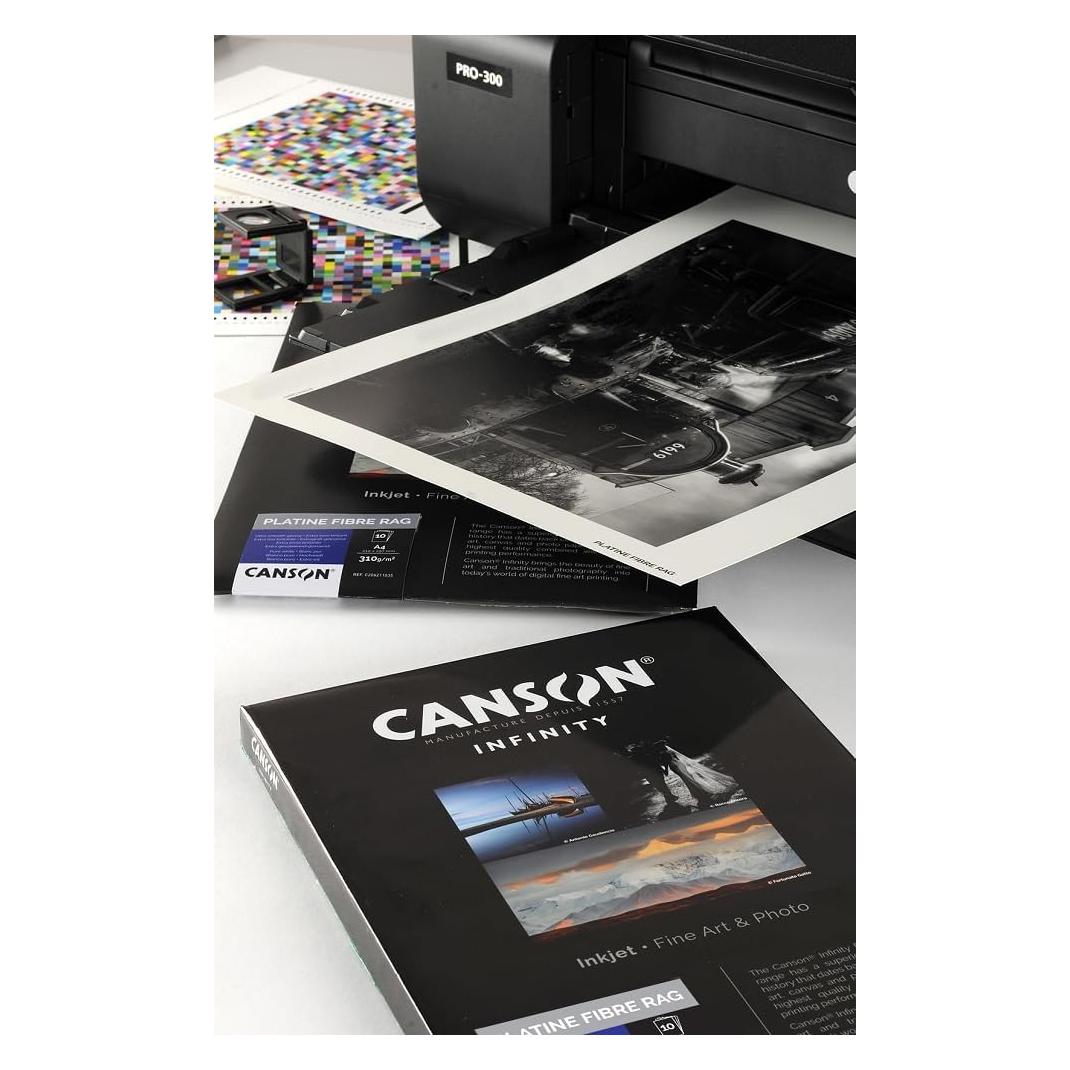Canson INFINITY Fotopapier "Platine Fibre Rag", 310 g/qm, A3 (310 g/m², A3, 25 Stk.) (C206211037)